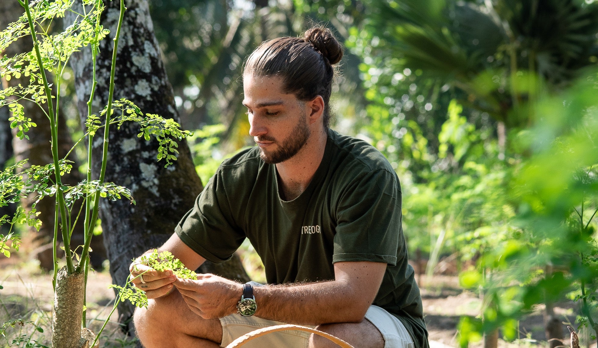 Founder Treelogy di kebun moringa, Bali