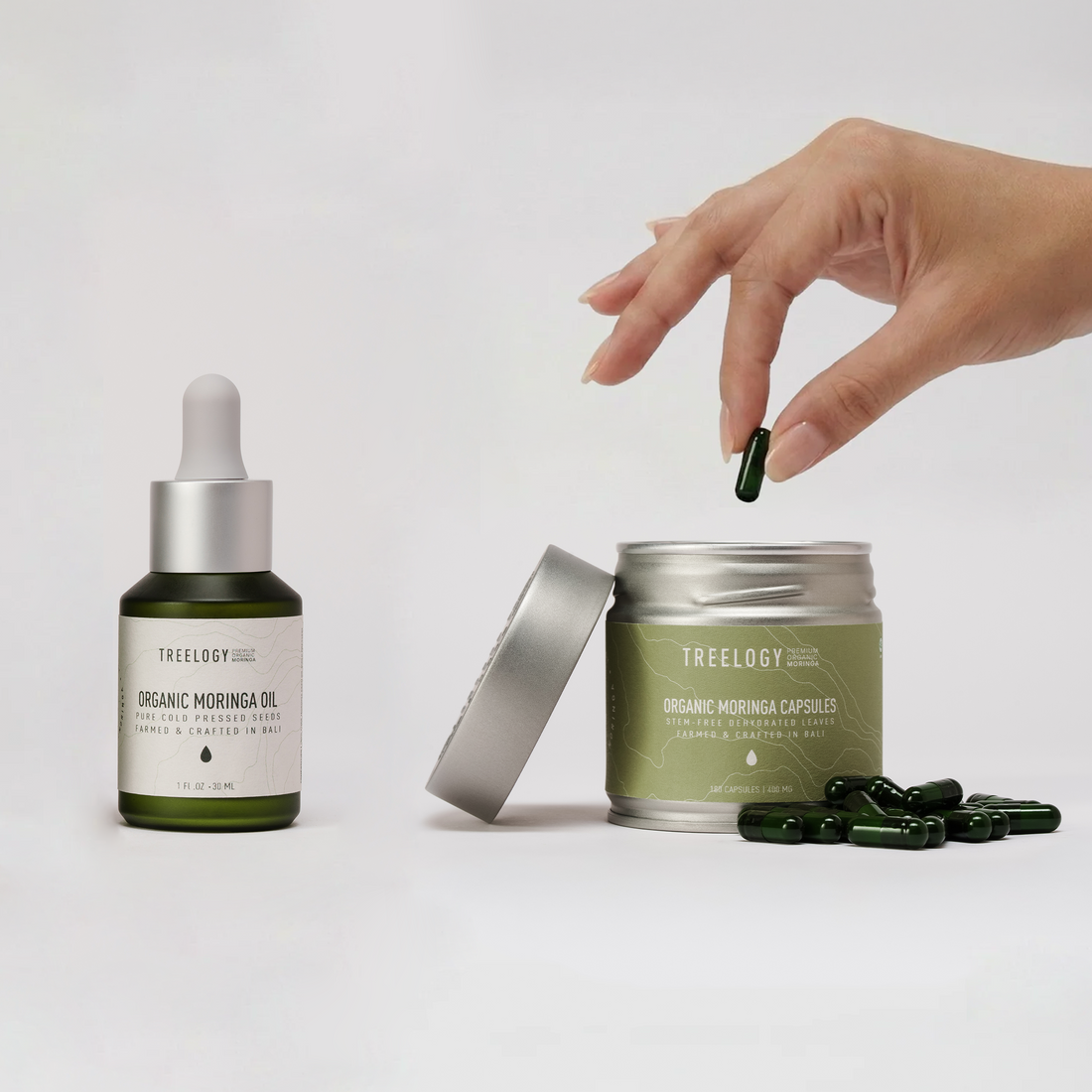 Treelogy Organic Moringa Oil and Organic Moringa Capsules